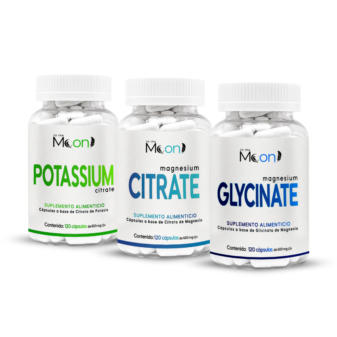 Kit Transformación Total | Citrato y Glicinato de Magnesio 120caps./600mg + Citrato de Potasio 120 caps./800mg