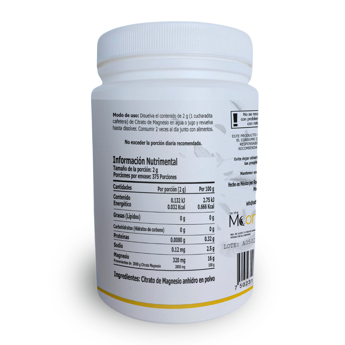Citrato de magnesio 750g
