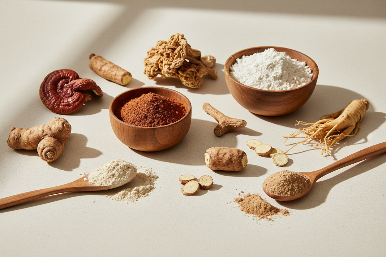 Raíces, Hongos y Adaptógenos