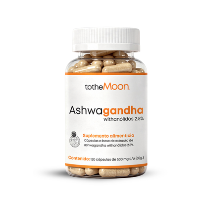 🌱 Ashwagandha withanólidos 2.5% | 120 y 240 cápsulas 500 mg c/u
