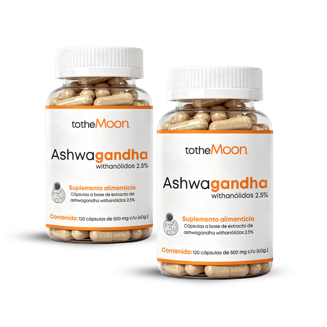🌱 Ashwagandha withanólidos 2.5% | 120 y 240 cápsulas 500 mg c/u