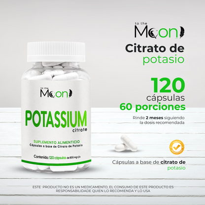 Citrato de Potasio 120 cápsulas 800mg