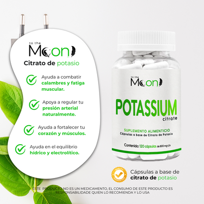 Citrato de Potasio 120 cápsulas 800mg