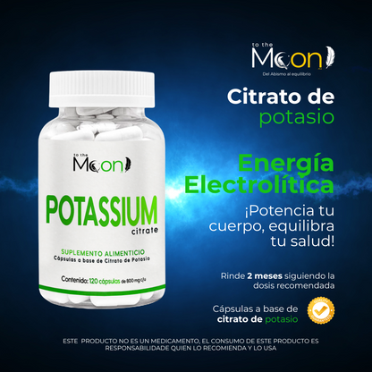 Citrato de Potasio 120 cápsulas 800mg