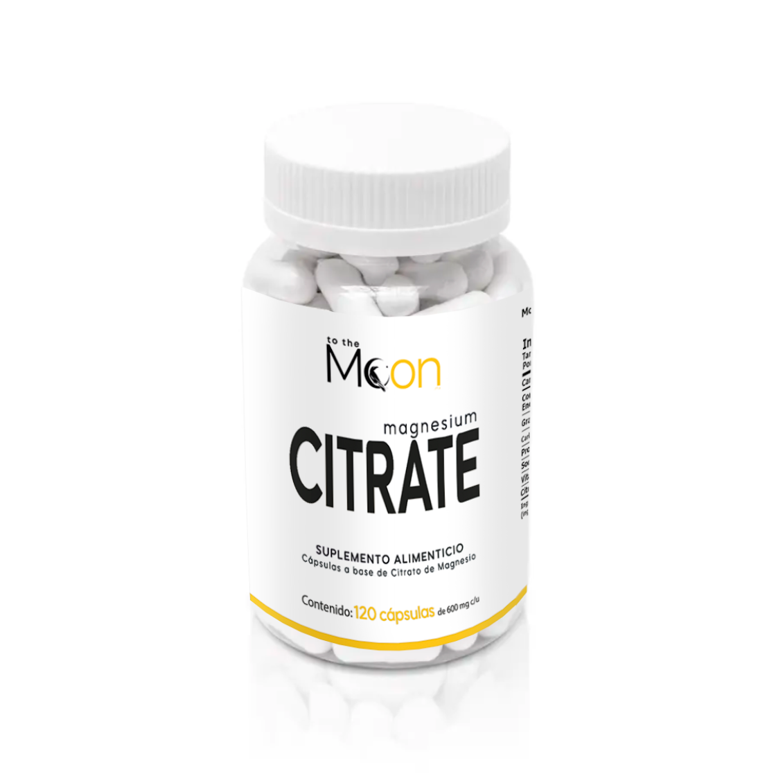 Citrato de Magnesio 120 Cápsulas 600mg