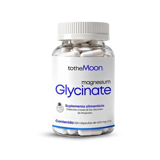 🌙 Glicinato de Magnesio 120 cápsulas de 600 mg | Calma Profunda y Recuperación Natural