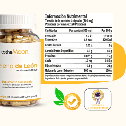 🧠✨🍄 Neuro Flow Set | Melena de León 120 cápsulas 500 mg + L -Teanina 120 cápsulas 500 mg