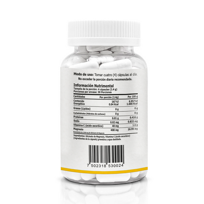 Glicinato de Magnesio 120 caps 600mg