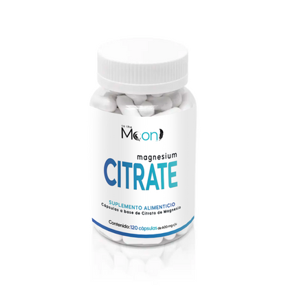 Citrato de Magnesio 120 Cápsulas 600mg