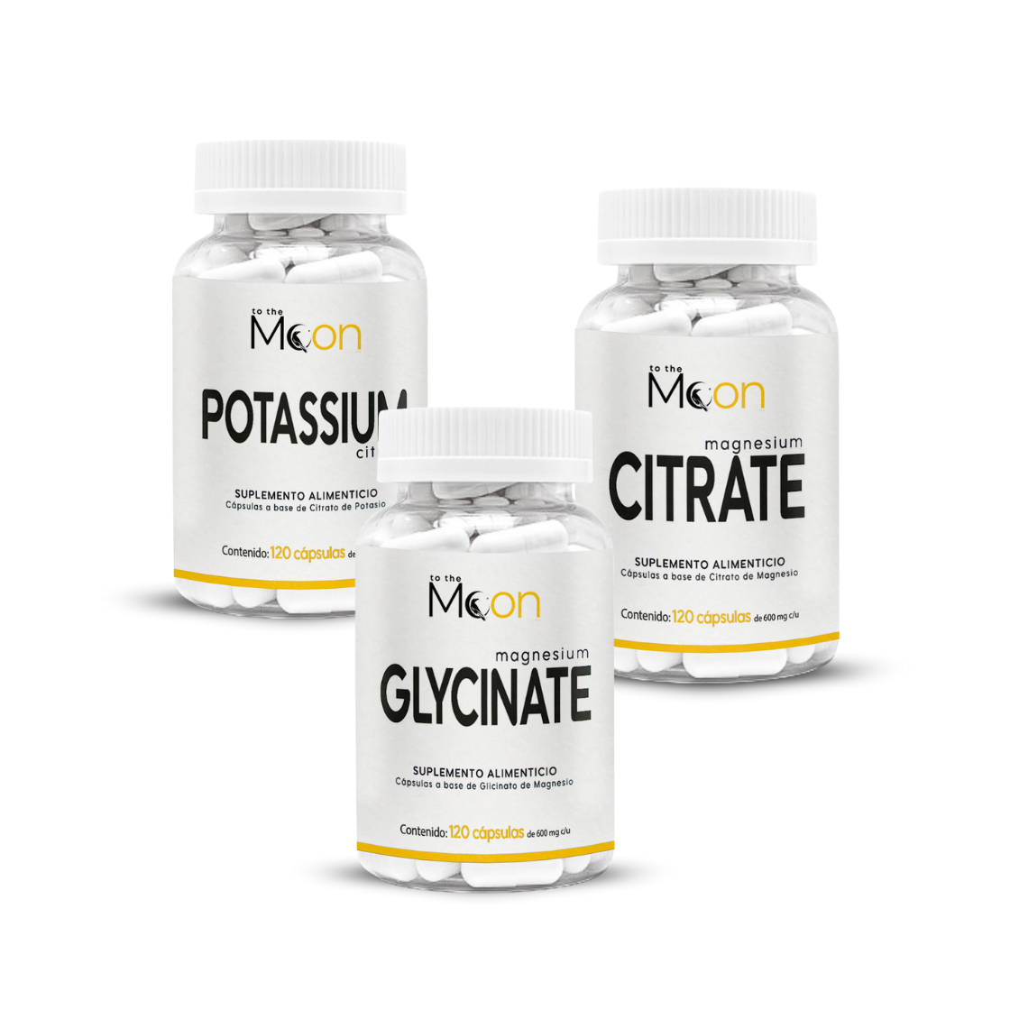 Kit Transformación Total | Citrato y Glicinato de Magnesio 120caps./600mg + Citrato de Potasio 120 caps./800mg