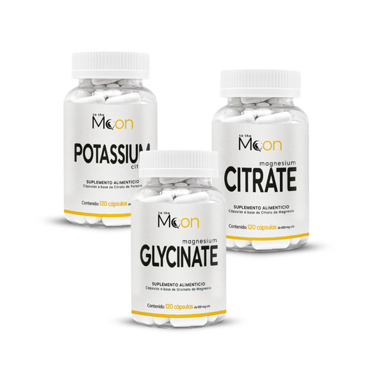 Kit Transformación Total | Citrato y Glicinato de Magnesio 120caps./600mg + Citrato de Potasio 120 caps./800mg