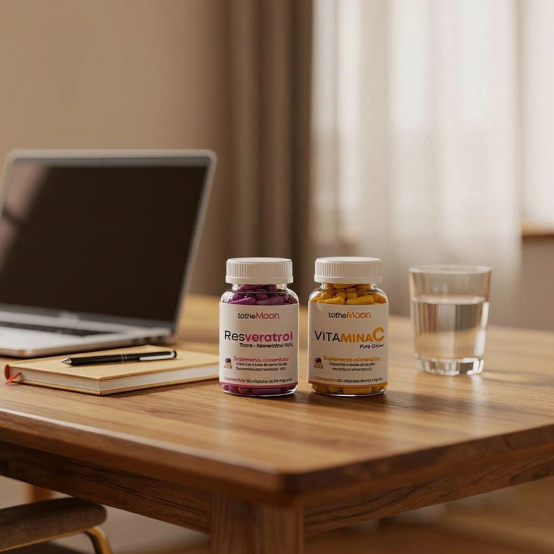 ✨🛡️ GLOW & GUARD SET | Resveratrol 98% 120 cápsulas 500 mg c/u + Vitamina C 120 cápsulas 500 mg c/u | Protección celular para preservar tu luz